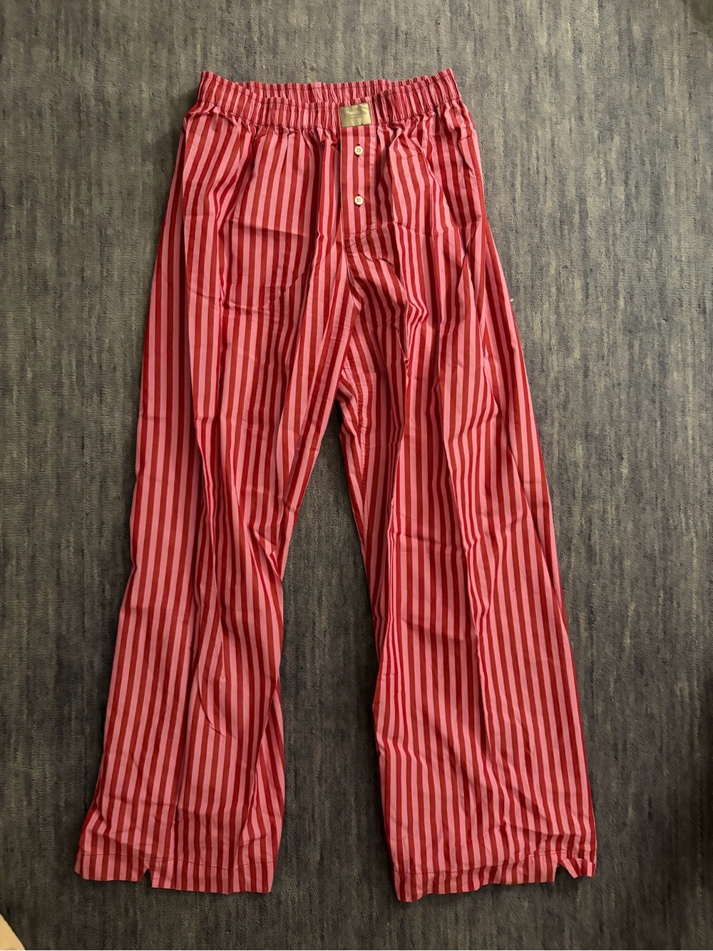 Comme Si Striped Red and Pink Pants